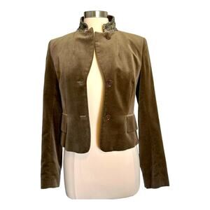 Kulson Sequin Collar Velvet Blazer Size 42